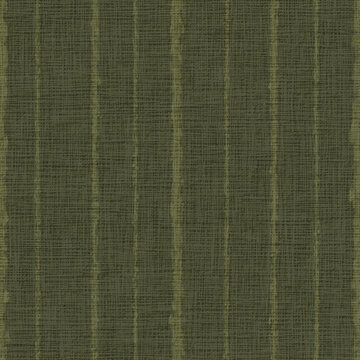 Seamless organic woven olive moss green linen texture with distressed vertical stripes boho fabric background	