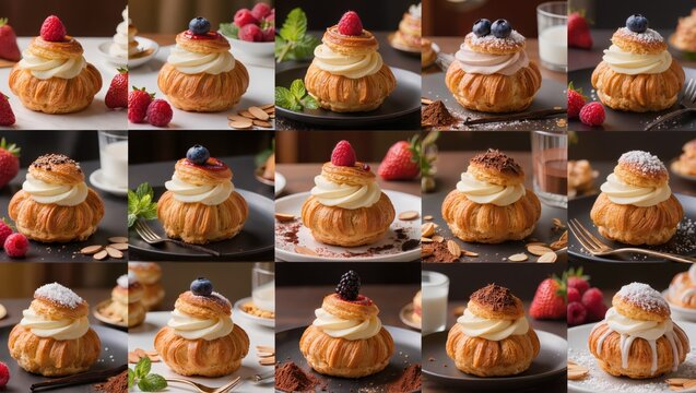 Paris Brest Pastry Collage Collection