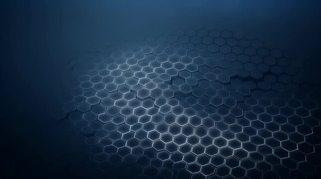 Dark Futuristic Hexagonal Pattern Subtle Glow Ambient Background