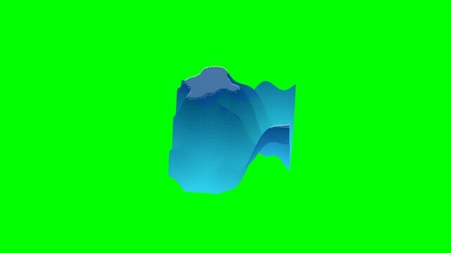DASHED ESCAPE SCENE CLOUDED wave green screen