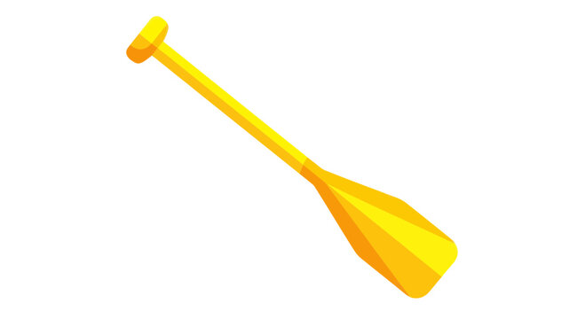 Yellow plastic pool cue stick.