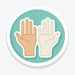 Fototapeta premium Diverse Hands Icon