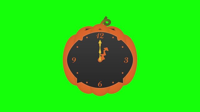 ハロウィンに向けのカボチャの時計