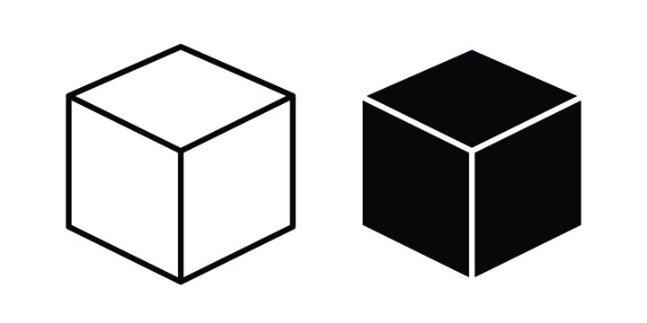 Courier box icon elements. icon in trendy flat and stroke style