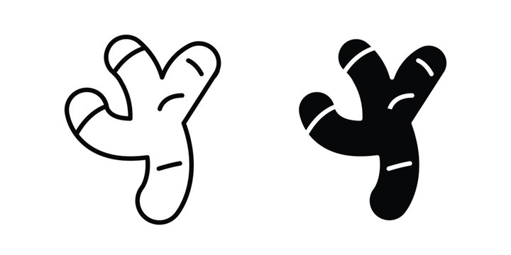 Ginger icon elements. icon in trendy flat and stroke style