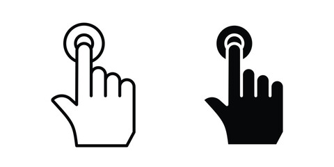 Obraz premium Interaction icon elements. icon in trendy flat and stroke style