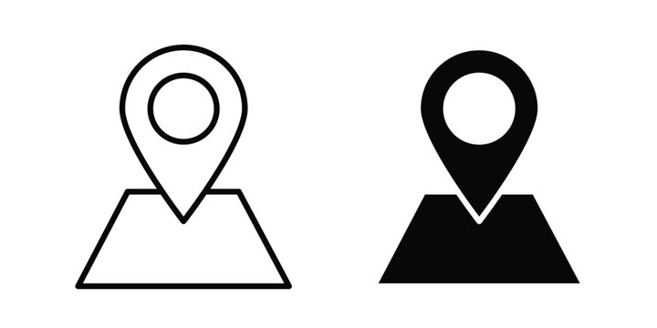 Navigation road trip icon elements. icon in trendy flat and stroke style