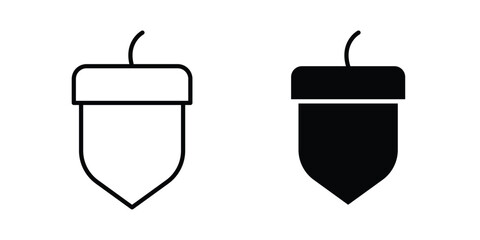 Oak nut icon elements. icon in trendy flat and stroke style © Hunt