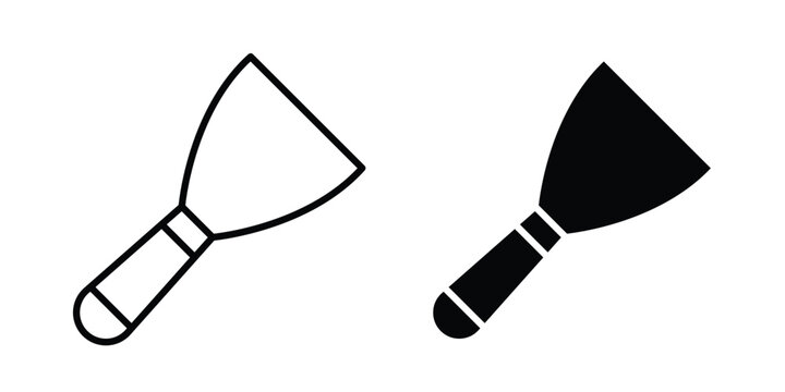 Putty knife icon elements. icon in trendy flat and stroke style