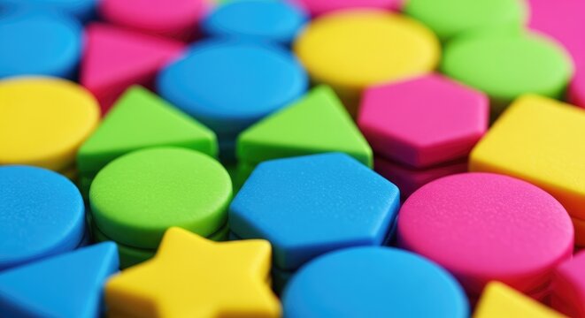 Colorful Geometric Shapes - A Vibrant Collection.