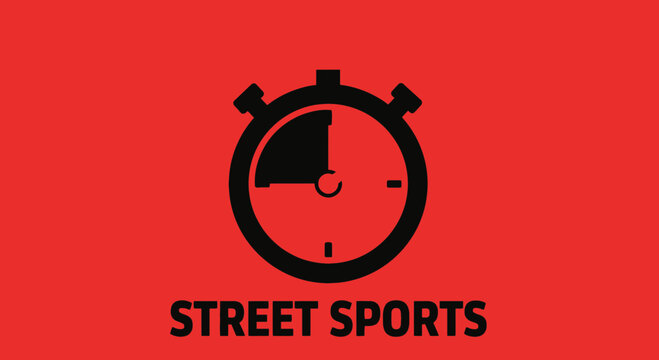Street Sports Time Tracker: Red Background for Sports and Training