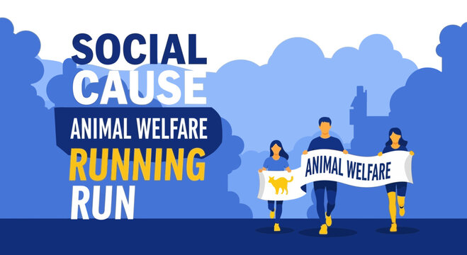 Supporting Animal Rights: A Social Cause Race Highlighting Welfare Run and Compassion