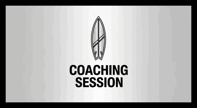 Surfboard Coaching Session Logo Designed for Sports and Personal Development