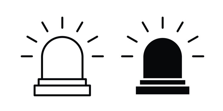 Siren icon elements. icon in trendy flat and stroke style