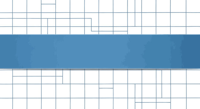 Minimalist blue grid background vector illustration with cyan textured lines on white paper sheet texture for geometric banner template design professional technical drawing layout