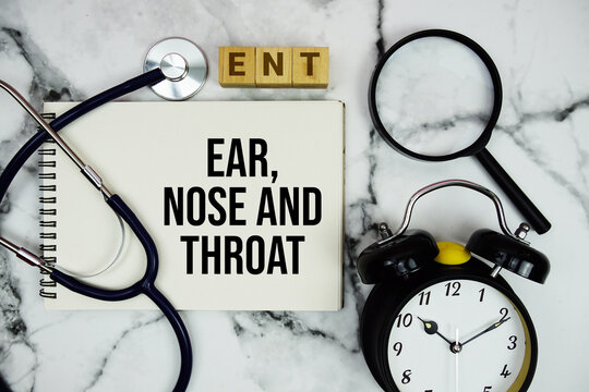 ENT Ear, Nose And Throat text of healthcare and medical concept