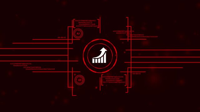 virtual graph for sensitive data safety. internet safety firewall on abstract hud background. futuristic cyber security interface with digital business graph symbol.4k video