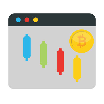  Bitcoin Trade and Cryptocurrency Exchange Market Trading Illustration