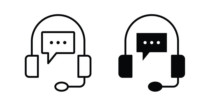 Support icon elements. icon in trendy flat and stroke style