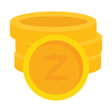  ZEC Currency Privacy Coin and Secure Crypto Transaction Illustration
