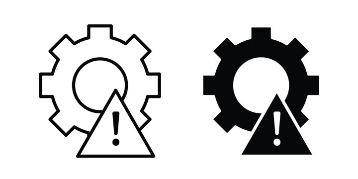 System error icon elements. icon in trendy flat and stroke style