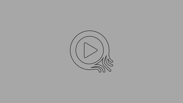 Play button with circular and wave pattern circular wave pattern media triangle