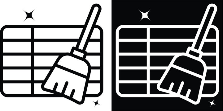 clean Two-tone version in black and white background
