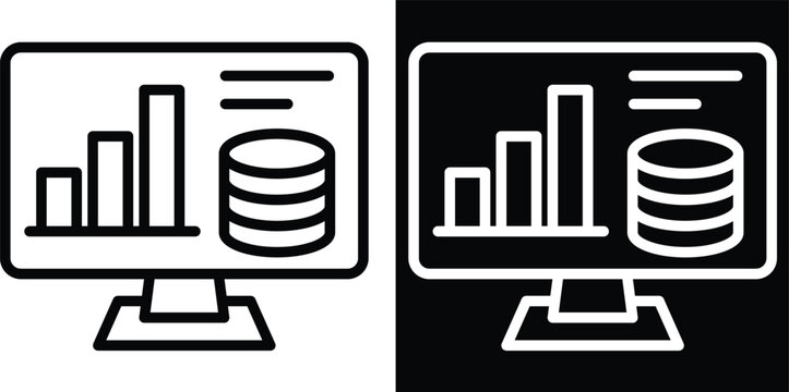 visualize Two-tone version in black and white background