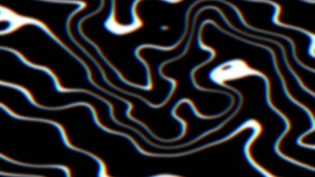 Abstract animated topography background. Memphis minimal background. Liquid gradient, outline cartography landscape.