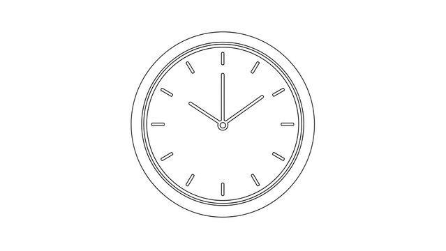 Simple Analog Clock Face Illustration.