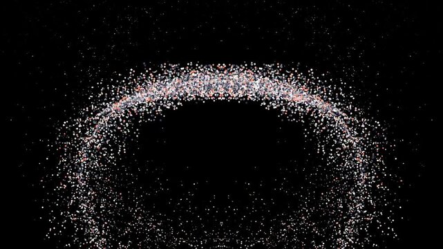 glowing light trail valentines day hearts neon overlay motion design element. 4k dust trail loop transition,  glitter particle trail animation. fairy dust wand shimmer transition effect 
