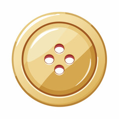 Fototapeta premium Golden Button with Four Holes