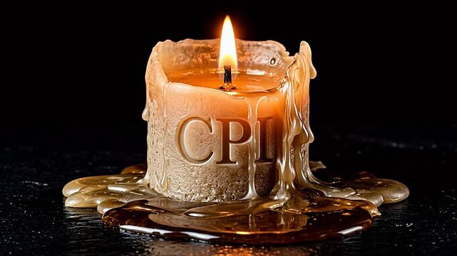 Melting candle with CPI inscription symbolizing the limitless potential of digital design
