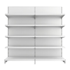 White gondola retail store shelving unit © BTG