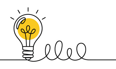Hand-drawn lightbulb with plant sprouting idea and creativity concept illustration © AKANDA