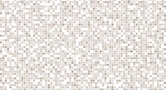 Simple abstract mosaic pattern consisting of small square tiles in various shades of neutral beige and grey creating a subtle textured look.