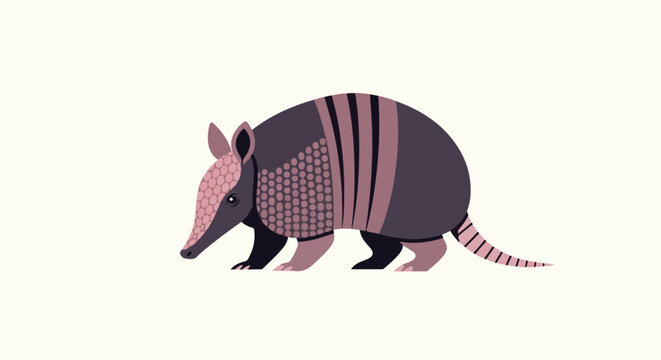 Cartoon armadillo on a plain background