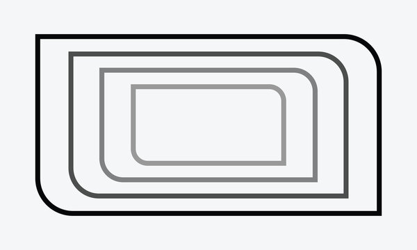 Designer tool rectangle icon flat vector trendy popular . Vector Illustration . EPS 10 .