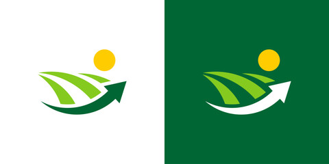 A creative Nature farm grow up logo icon design vector ©  Jagat_Aji