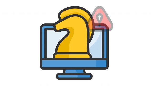 Animated trojan icon
