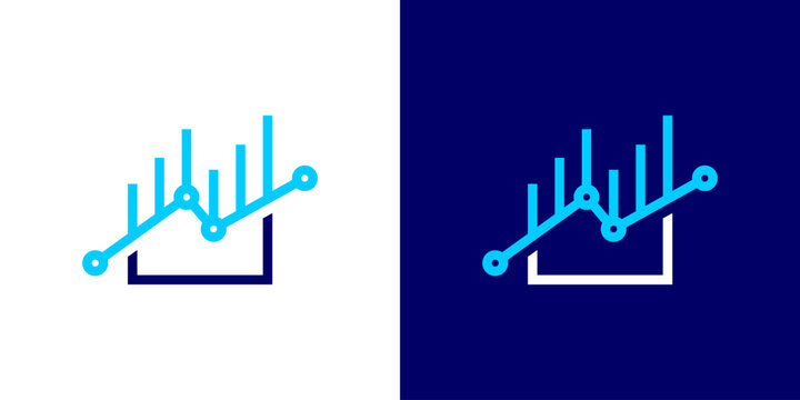 A Creative finance and chart data logo design template icon