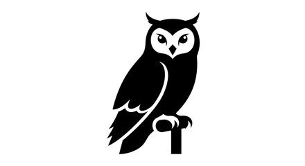 Fototapeta premium Owl Bird Icon Silhouette Design.