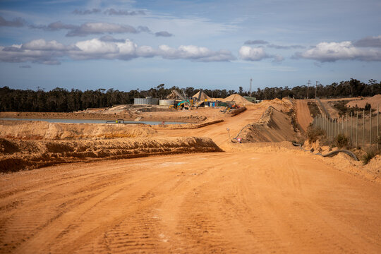 Rural Construction Site Under Cloudy Sky