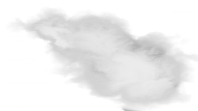 clound smoke  on white background