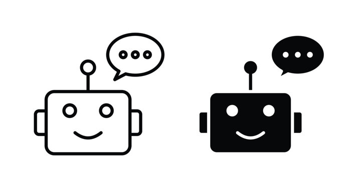 Ai chat bot icon elements pack. icons suitable for projects