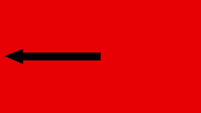 red and white arrow animation