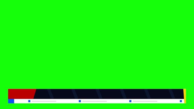 News Broadcast Lower Third Graphic on Green Screen