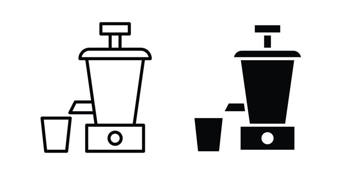Cold pressed juicer icon elements pack. icons suitable for projects