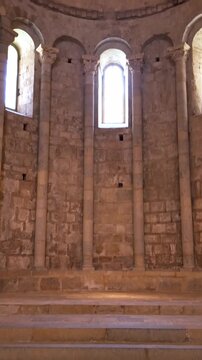 Girona, Spain, August 20, 2025, Sant Pere Galligants apse