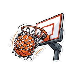 Basketball Hoop and Net Illustration © archizz